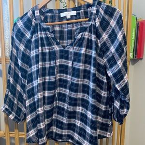 Plaid tie Blouse